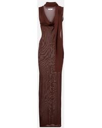 AYA MUSE - Scarf-Detail Draped Maxi Dress - Lyst