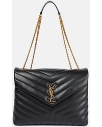 Saint Laurent - Borsa a spalla Loulou Medium in pelle - Lyst