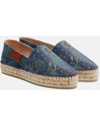 Etro - Printed Canvas Espadrilles - Lyst