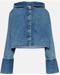 Loewe - Giacca di jeans cropped Anagram - Lyst