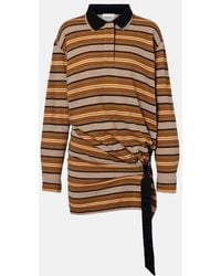 Isabel Marant - Isea Striped Cotton Pique Polo Dress - Lyst