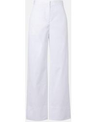 TOTEME - Twisted Seam Cotton Poplin Wide-Leg Pants - Lyst