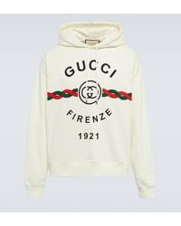 Gucci - Logo-print Cotton-jersey Hoodie - Lyst