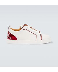 Christian Louboutin - Fun Louise Junior Leather Low-Top Trainers - Lyst