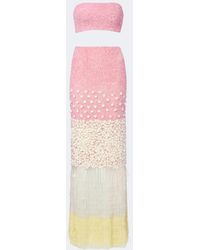 La Fuori - Sunrise Fringe Cascade Top And Maxi Skirt Set - Lyst