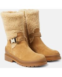 Bogner - St. Moritz Leather And Shearling Ankle Boots - Lyst