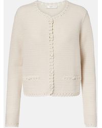 FRAME - Crochet-Trimmed Wool-Blend Jacket - Lyst