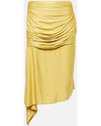 Givenchy - Draped Jersey Midi Skirt - Lyst