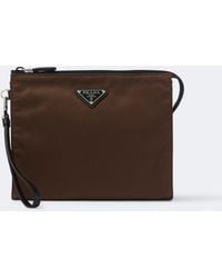 Prada - Etui Aus Re-Nylon Mit Leder - Lyst