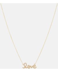 Sydney Evan - Love 14kt Gold Necklace With Diamonds - Lyst