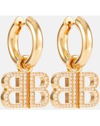Balenciaga Ohrringe mit Kristallen - Mettallic