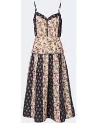 Polo Ralph Lauren - Floral Cotton And Silk Midi Dress - Lyst