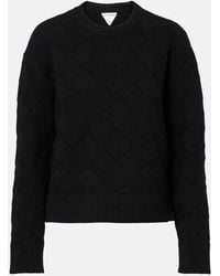 Bottega Veneta - Intreccio Wool-Blend Sweater - Lyst