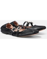 Roger Vivier - Verzierte Ballerinas Aus Leder - Lyst