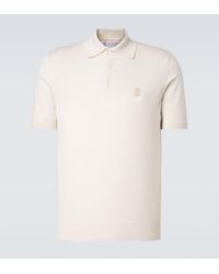 Brunello Cucinelli - Logo Cotton Pique Polo Shirt - Lyst