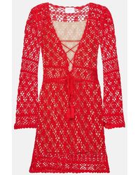 Anna Kosturova - Bianca Crochet Cotton Minidress - Lyst