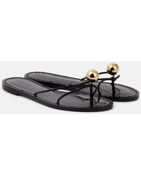 Amanu - Malawi Embellished Leather Thong Sandals - Lyst