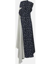Proenza Schouler - Devyn Floral Draped Maxi Dress - Lyst