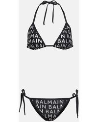 Balmain - Bikini con logo - Lyst