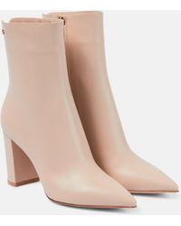 Gianvito Rossi - Piper 85 Leather Ankle Boots - Lyst
