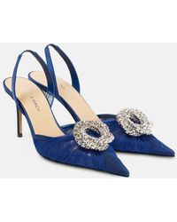 Mach & Mach - Slingback-Pumps Galaxy 85 Aus Tuell Mit Kristallen - Lyst