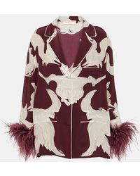 Valentino - Bedruckte Bluse Aus Crepe De Chine Aus Seide - Lyst