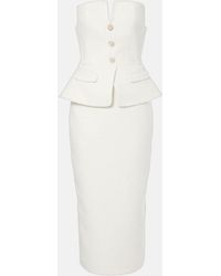 Self-Portrait - Bridal Sequinned Boucle Midi Dress - Lyst