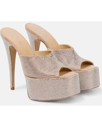 Paris Texas - Holly Marina Embellished Suede Sandals - Lyst