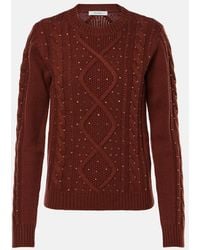 Max Mara - Onde Cable-Knit Wool And Cashmere Sweater - Lyst