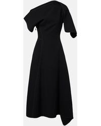 Maticevski - Diadem Draped Asymmetric Midi Dress - Lyst