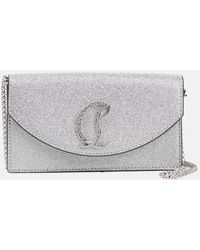 Christian Louboutin - Clutch Loubi54 Aus Leder Mit Kristallen - Lyst