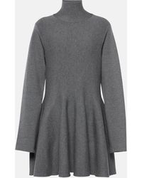 Khaite - Clarice High-neck Wool-blend Mini Dress - Lyst