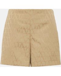 Valentino - Toile Iconographe Logo Cotton-blend Shorts - Lyst