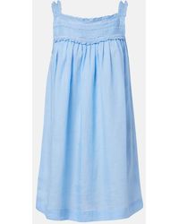 Doen - Minikleid Bea Aus Ramie Mit Spitze - Lyst