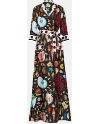 Dolce & Gabbana - Capri Printed Silk Satin Robe - Lyst