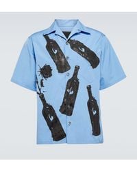 Prada - Bedrucktes Hemd Aus Baumwolle - Lyst
