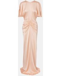 Victoria Beckham - Isabella Gathered Satin Gown - Lyst