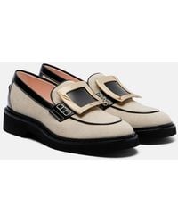 Roger Vivier - Viv' Rangers Leather-Trimmed Loafers - Lyst