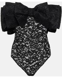 ROTATE BIRGER CHRISTENSEN - Bow-detail Lace Bodysuit - Lyst