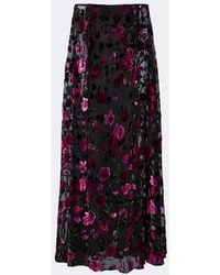 Rodarte - Caped Floral Devore Velvet Gown - Lyst