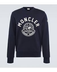 Moncler - Logo Cotton-blend Fleece Sweatshirt - Lyst