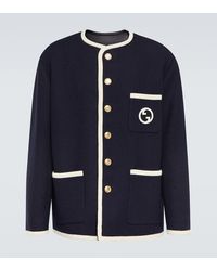 Gucci - Tweed Embroidered Jacket - Lyst