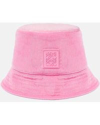 Loewe - Anagram Corduroy Bucket Hat - Lyst