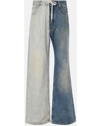Balenciaga - Fifty-Fifty Low-Rise Wide-Leg Jeans - Lyst