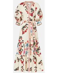 CAMILLA - Notes From The Road Printed Cotton Shirt Dress - Lyst