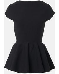Alaïa - Peplum Top - Lyst
