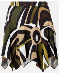 Emilio Pucci - Minirock Marmo Aus Satin - Lyst