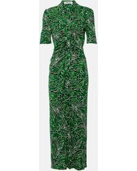 Diane von Furstenberg - Printed Jersey Midi Dress - Lyst