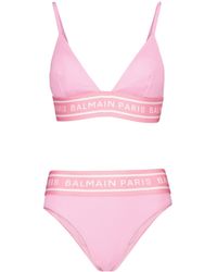 Balmain Logo Bikini - Pink
