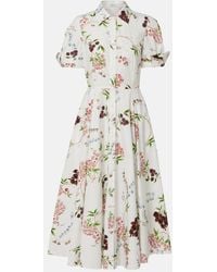 Erdem - Floral Cotton Poplin Shirt Dress - Lyst